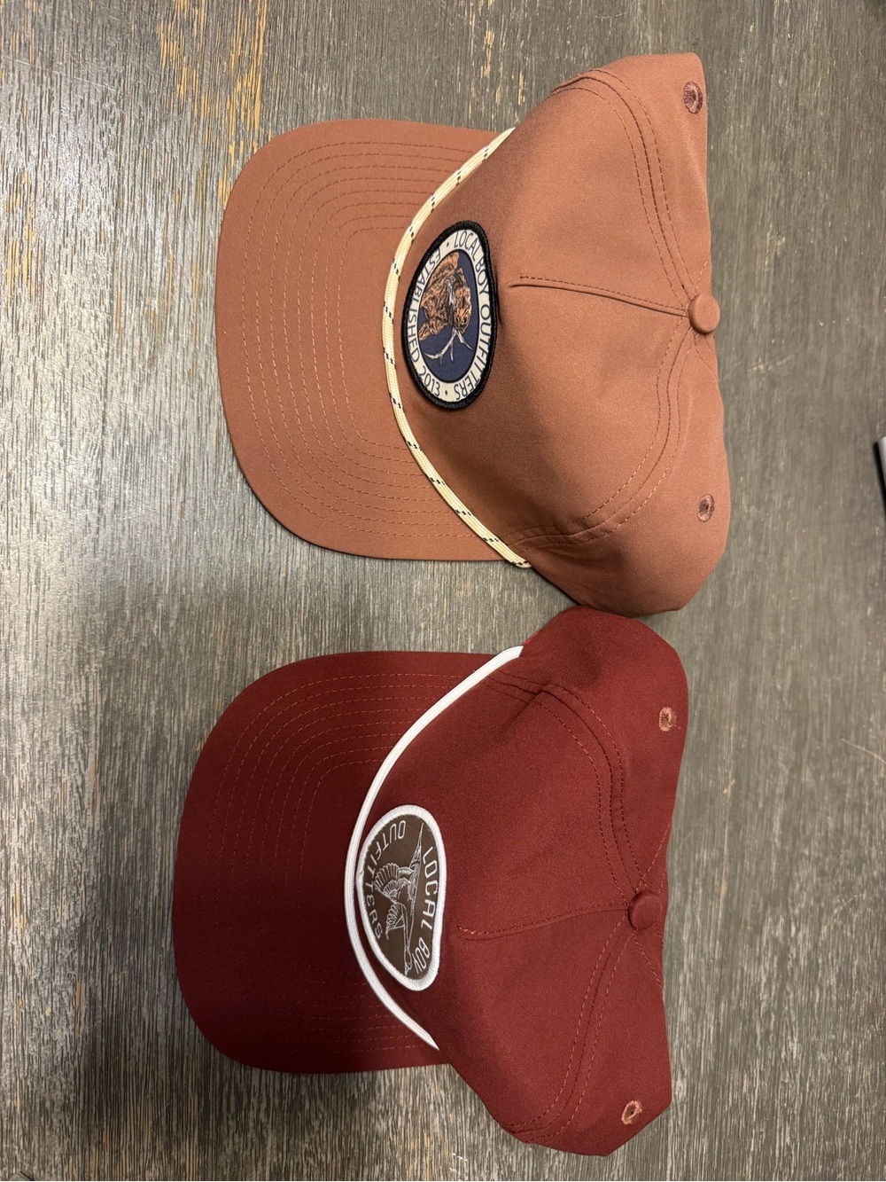 Men's Terracotta Baseball Cap with Rope Trim - Unbranded